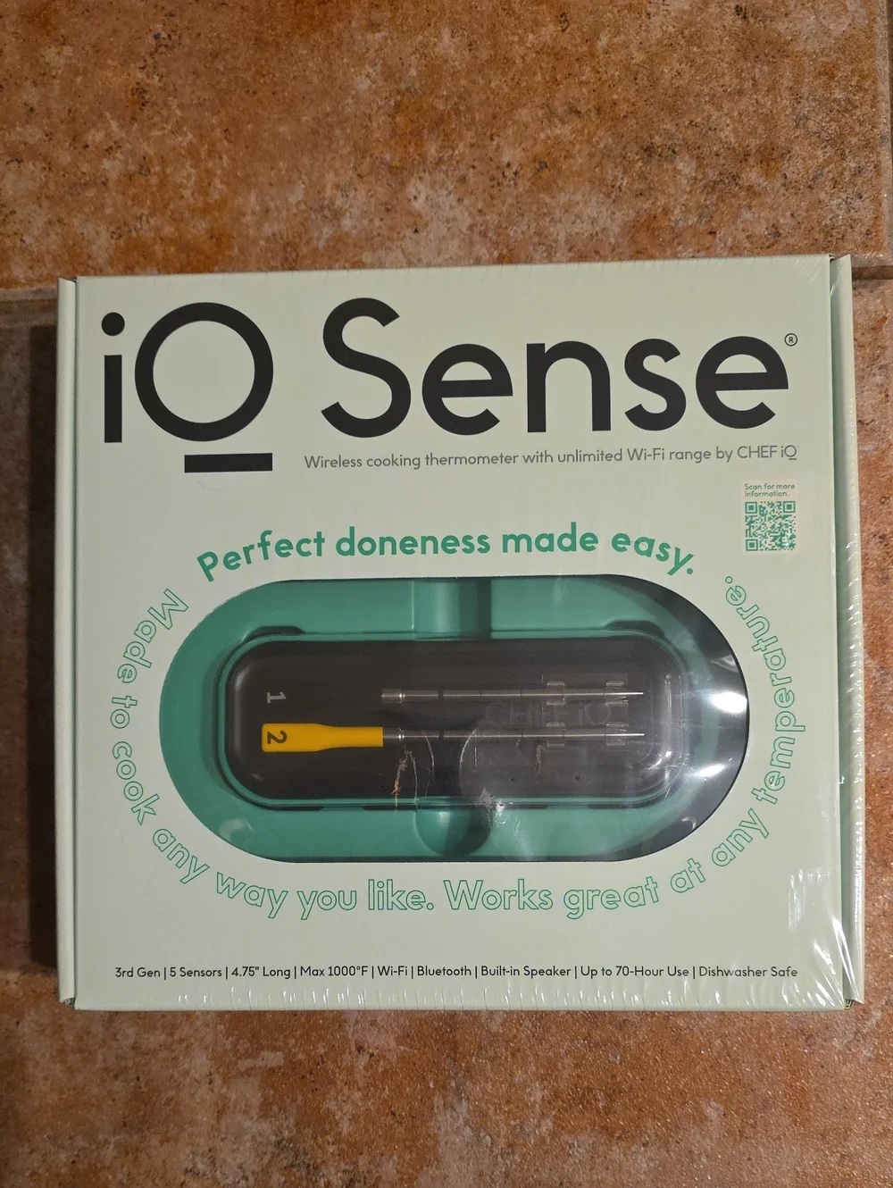 iO Sense Wireless Cooking Thermometer - 2 PROBES NEW In Sealed Box